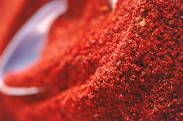 Red chilli pepper powder, full frame