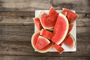 Sliced watermelon