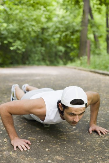 Man doing push-ups