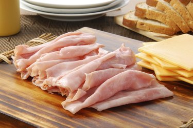 Ham and cheese sandwich fixings