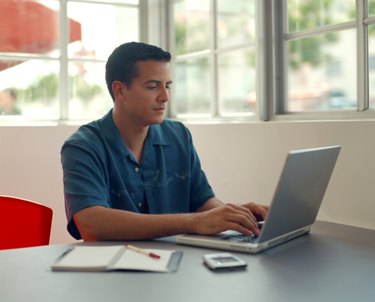 Man using laptop