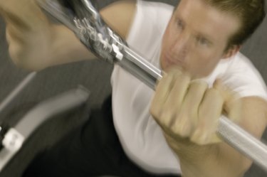 Man doing pull-ups