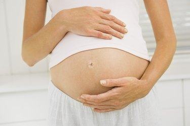 Stomach of pregnant woman