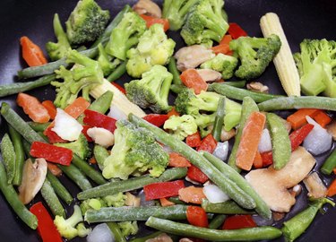 Frozen Vegetables In Skillet