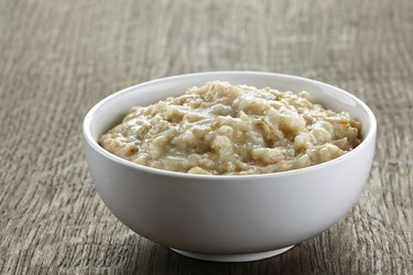 Bowl of oats porridge