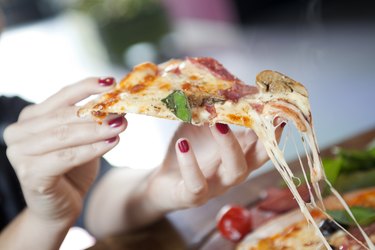 Eating Pizza