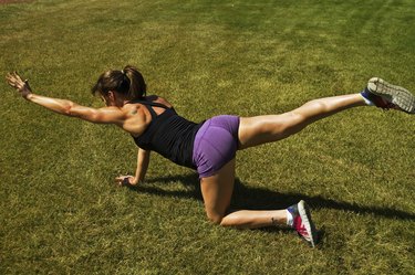 Bird dog yoga pose