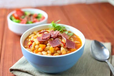 Bean soup with bacon closer