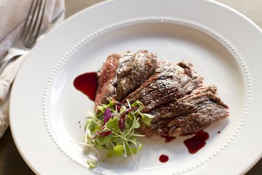 Skirt Steak with Pomegranate Gastrique