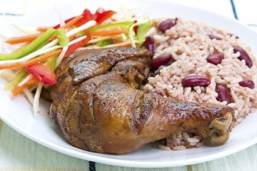 Jerk Chicken with Rice - Caribbean Style
