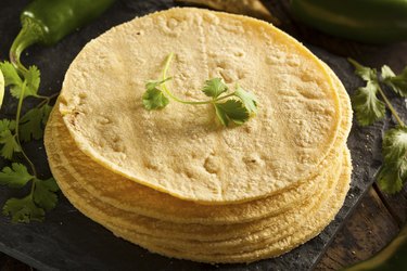 Stack of Homemade Corn Tortillas