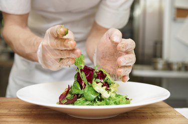 Chef is making an appetizer