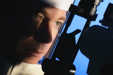 Man having an eye exam