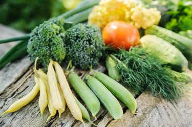 Still life with vegetables