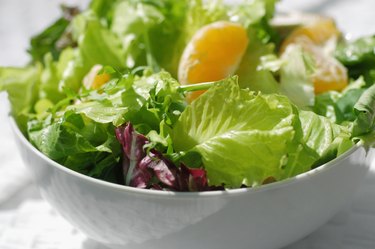 Close-up of a bowl of salad