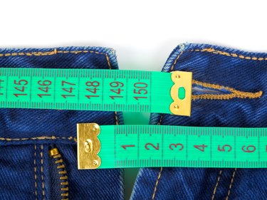 Jeans and measuring tape