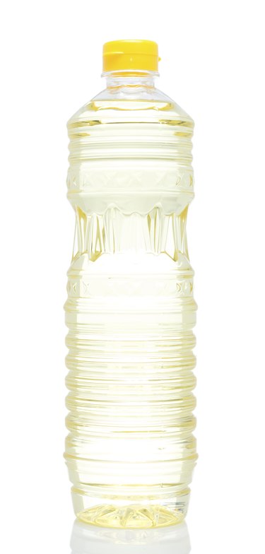 Soybean Cooking Oil Bottle on White background