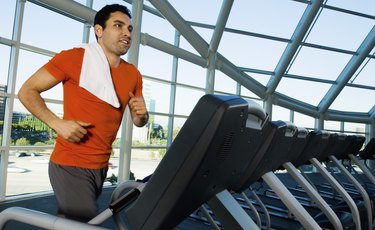 Man Running on Treadmill