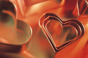 Heart-shaped cookie cutters