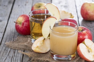 Small Glass with fresh Apple Juice