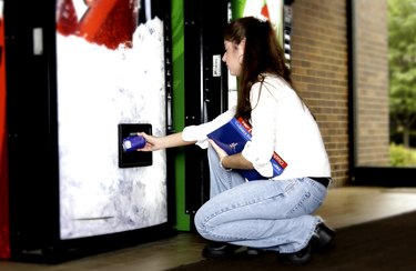 Woman getting a refreshment