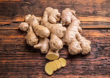 ginger burn does fat livestrong root wooden table getty