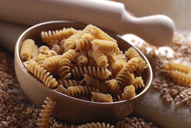 Whole wheat fusilli pasta