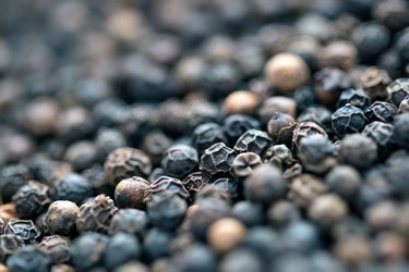 Black peppercorn background