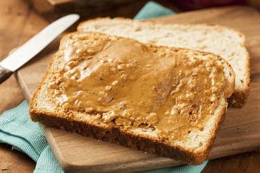 Homemade Chunky Peanut Butter Sandwich