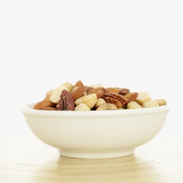 close-up of a bowl of assorted nuts