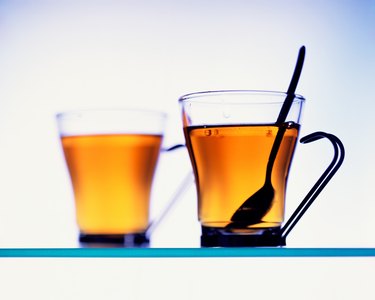 Pair of glass tea cups