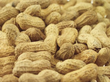 Close-up of a pile of peanuts