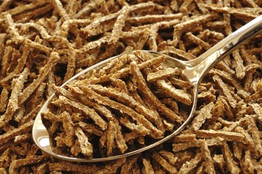 Wheat Bran Cereal on Spoon