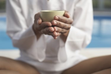 Woman holding tea