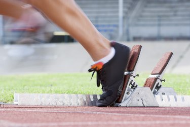 Feet leaving starting blocks