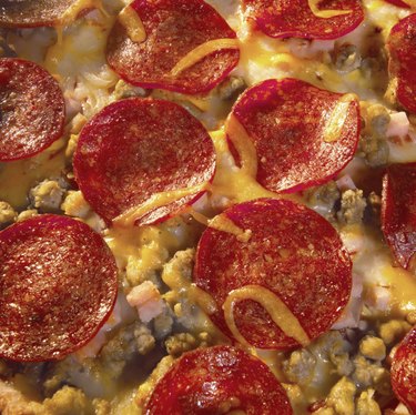 Close-up of a pizza