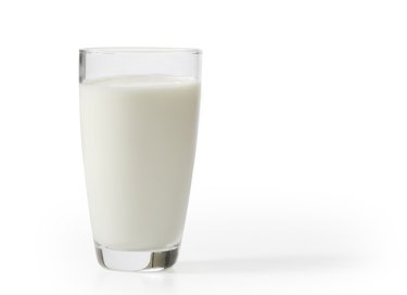 milk in the glass