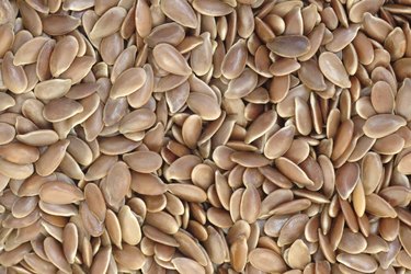 Flax seeds background