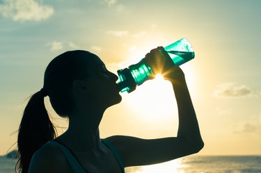 Woman drinking water