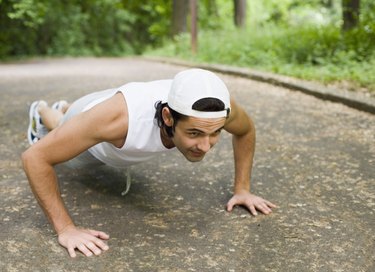 Man doing push-ups