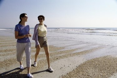 Whether on a beach or down the road, walking is great for your health.