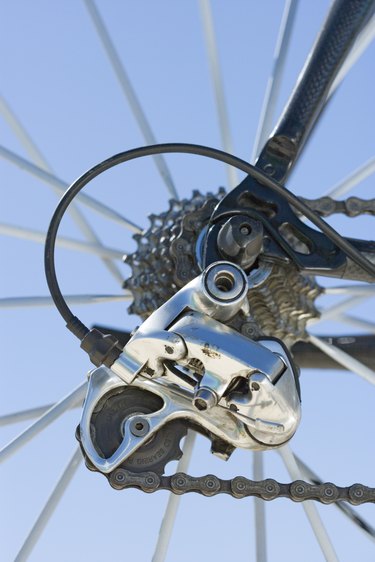 Close-up of bicycle gears