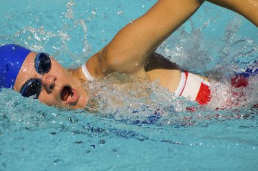 Woman Swimming Freestyle