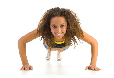 Woman doing push-ups