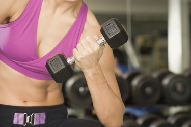 Woman lifting weights
