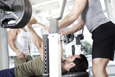 bench pressing together