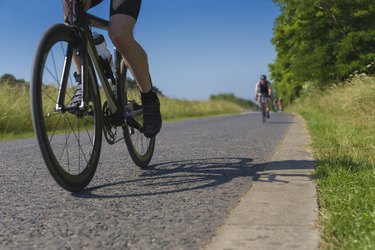 Triathlete bicycle race