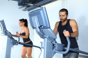 Elliptical training and stair climbing hot sale