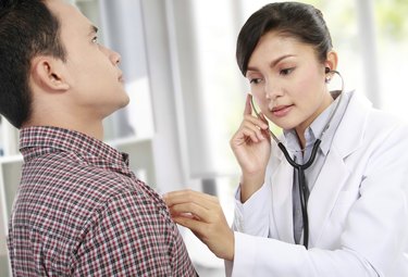 man having his heart checked