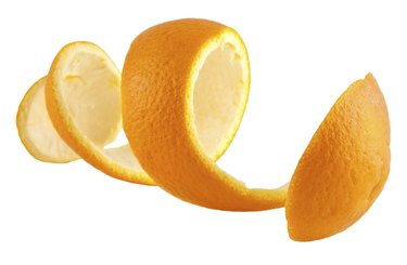 Orange peel against